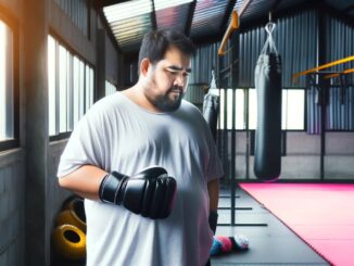 obese man thinking of training in MMA